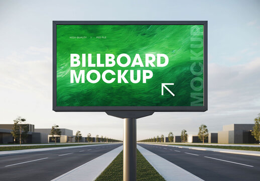 Large Highway Billboard Mockup