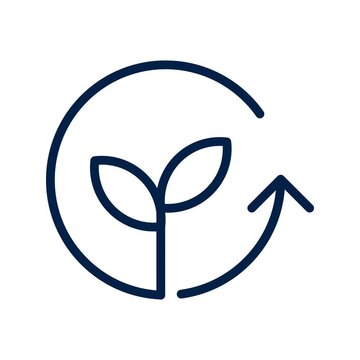 Eco Plant Growth Line Icon Animation