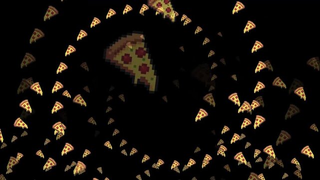 pixel art, pizza, 8 bit, retro, food, pizza slice, pepperoni, cheese, fast food, meal, snack, junk food, lunch, dinner, crust, Italian food, slice, hungry, eat, game asset, 16 bit, arcade, gaming, spr