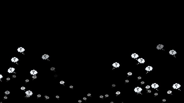 pixel art, cloud, question mark, 8 bit, retro, mystery, secret, quiz, help, hint, surprise, clue, weather, white cloud, thought bubble, confusion, search, solution, quest, game asset, 16 bit, arcade, 