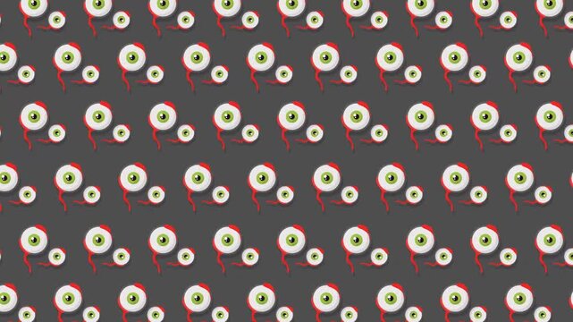 Abstract Pattern of Green and White Circles on a Dark Gray Background, Hypnotic Visuals.