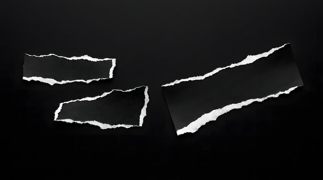 Ripped torn paper sheet edge transparent background vector