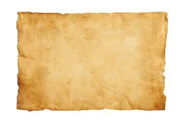 Fototapeta premium Warm aged parchment rectangle with rough torn border