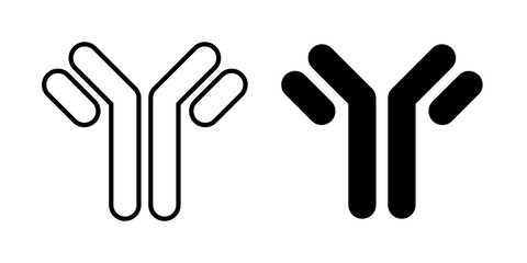 Fototapeta premium Antibody icon minimal elements bundle