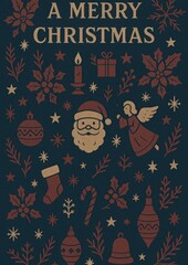 Fototapeta premium Festive holiday-themed mobile wallpaper.