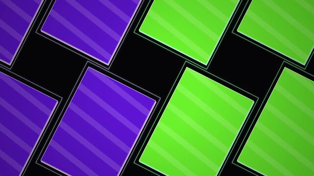 Colorful rectangles on black background.