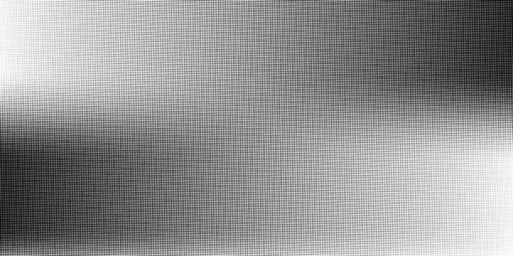 Abstract Black and White Halftone Grid Texture with Dense Pixel Pattern and Distressed Monochrome Gradient Background