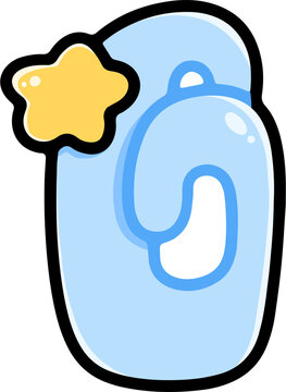 Cute Blue Paper Clip with Star Decoration