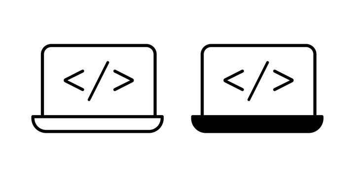 Display code icon for landing page designs