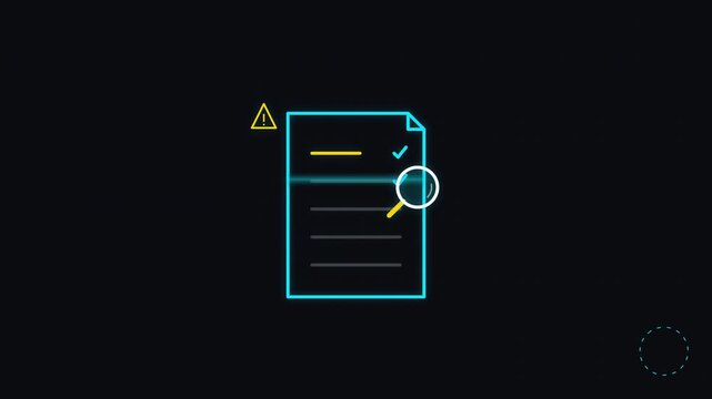 Digital Document Risk Inspection Animation