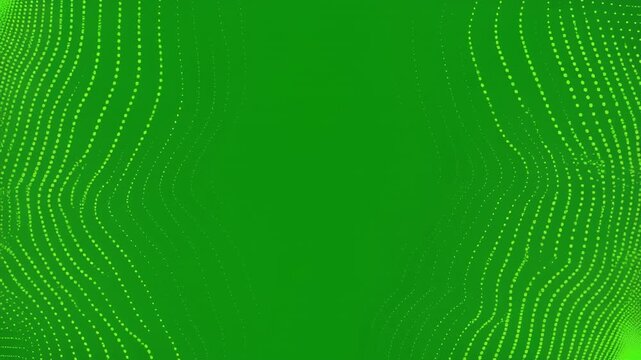 Abstract green waveform patterns flowing in smooth organic curves against dark background with subtle light