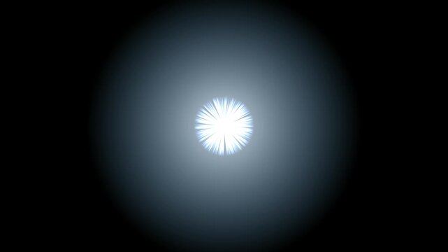 Blue glowing light particles circle frame border in space, abstract background