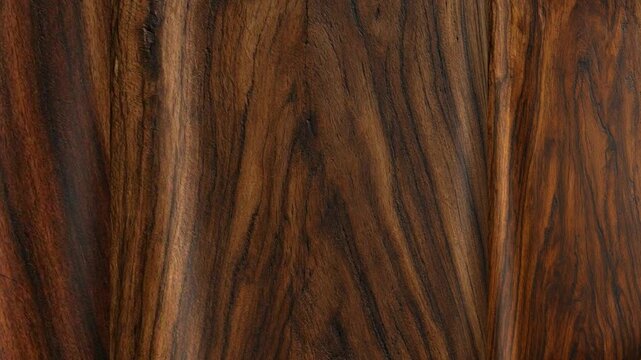 Elegant Movement Along Rosewood Wooden Boards Featuring Distinctive Grain Patterns, Natural Texture, Rich Surface Detail and Luxurious Material Character