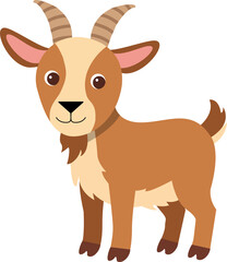 Fototapeta premium Goat illustration isolated transparent background