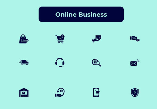 Online Business Icon Set