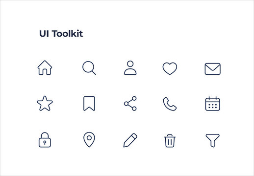 UI Toolkit Line Icon Set