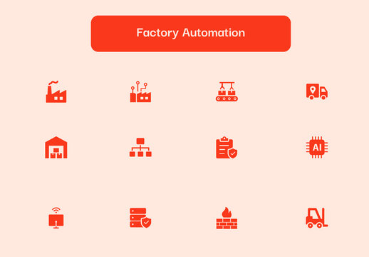 Factory Automation Icon Set