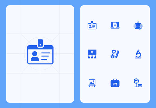 School and Education Icon Set
