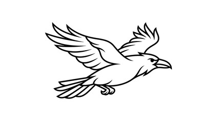 Naklejka premium Flying white bird mascot logo design vector silhouette in dynamic flight pose for sports branding