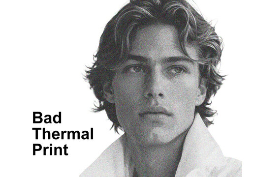 Bad Thermal Print Photo Effect