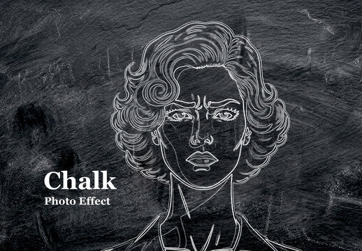 Chalk Photo Effect Template