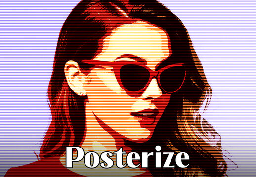 Posterize Vintage Portrait Photo Effect