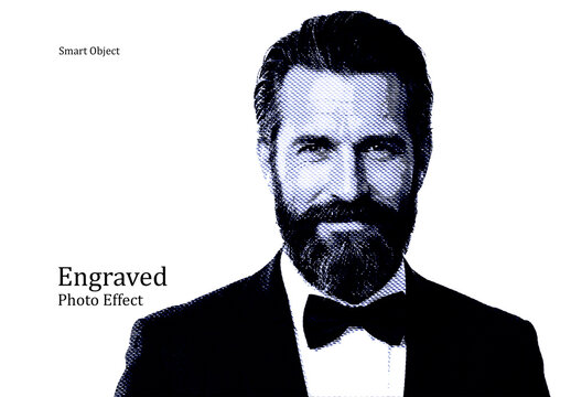 Engraved Portrait Photo Effect