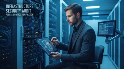 Fototapeta premium 7/10 cyber security Thorough Infrastructure Security Audit and Access Control