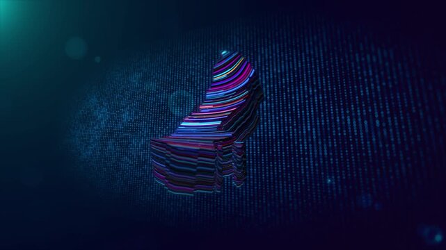 Dynamic Sweden map reveal animation combines flowing multicolored neon lines, glowing particles, and a futuristic blue grid before revealing the country name in a polished digital motion sequence.