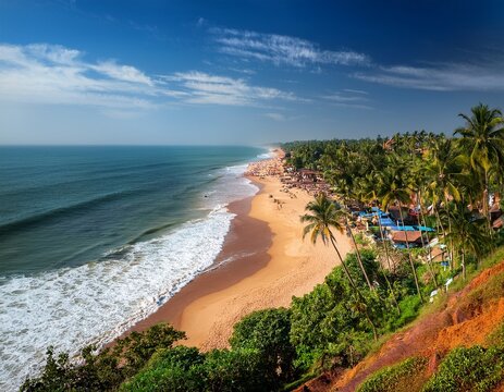 kerala s varkala beach from cliff