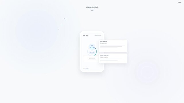 AI Voice Assistant Processing Spoken Requests and Suggested Actions