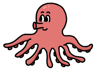 octopus on white background © smile