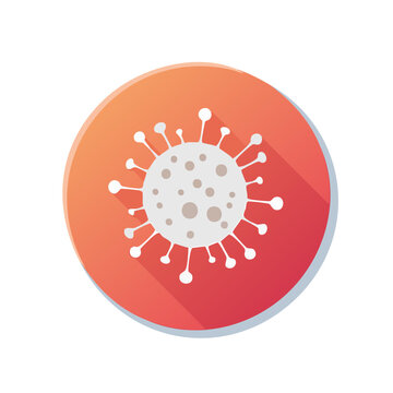 Flat design virus icon with transparent background