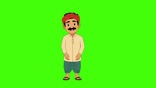 Farmar happy momment_happy cartoon talking_2d cartoon happy emotion