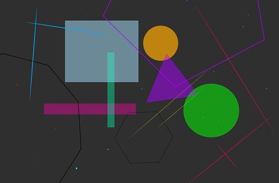 Abstract wallpaper with geometric objects