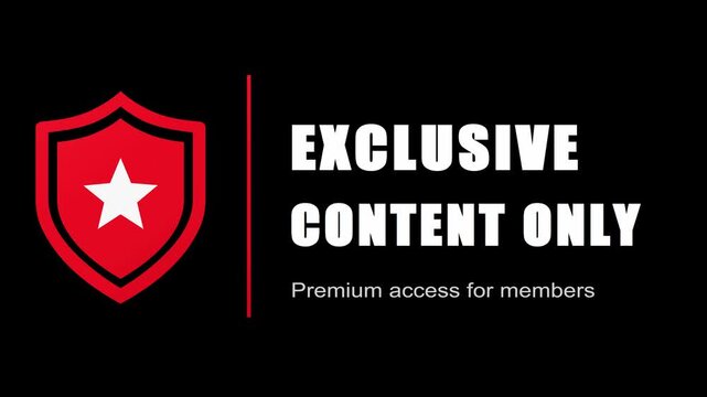 Exclusive Content Only Premium Member Access Graphic