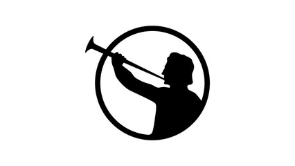 Fototapeta premium Mormon symbol, black isolated vector silhouette