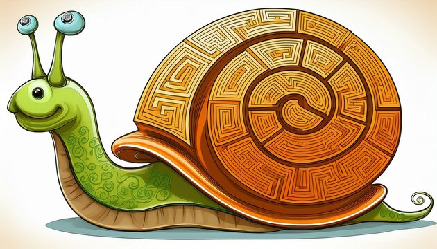 hexagonal snail maze puzzle with solution path for workbook