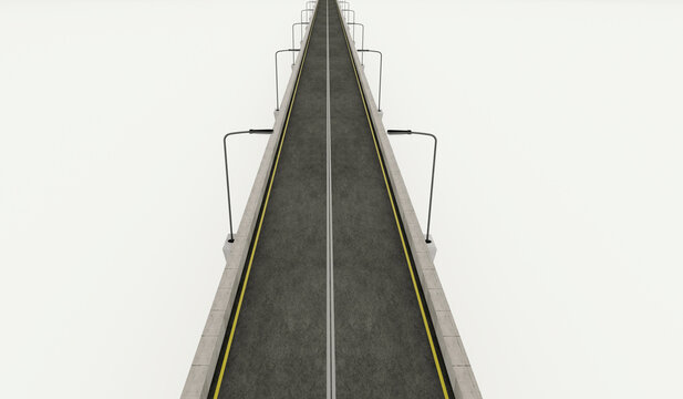 civil engineering infrastructure design of viaduct bridge with concrete piers
