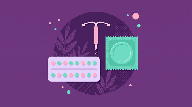 Contraceptive methods including birth control pills, IUD, and condoms