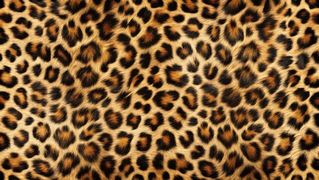 Seamless leopard fur pattern texture background copy space