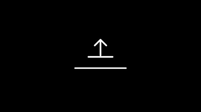 4K Animated Upload Icon, Minimal File Upload and Data Transfer Motion Graphic