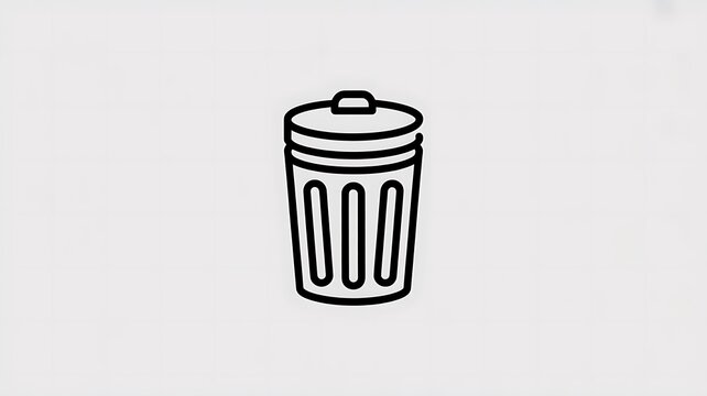 Black trash can icon for delete action