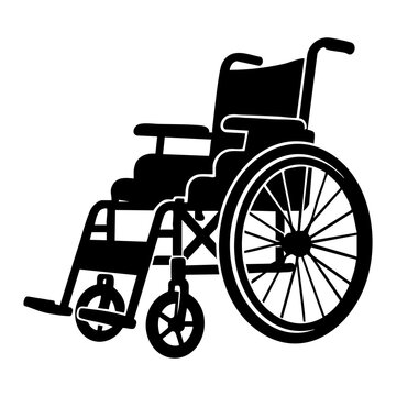 Wheelchair vector silhouette