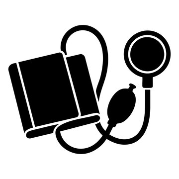 Vector silhouette of a blood pressure monitor