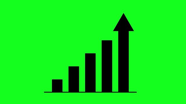 Animated of Dynamic visual representing consistent upward progress and escalating performance, symbolizing growth, success, and continuous improvement in data metrics or signal strength