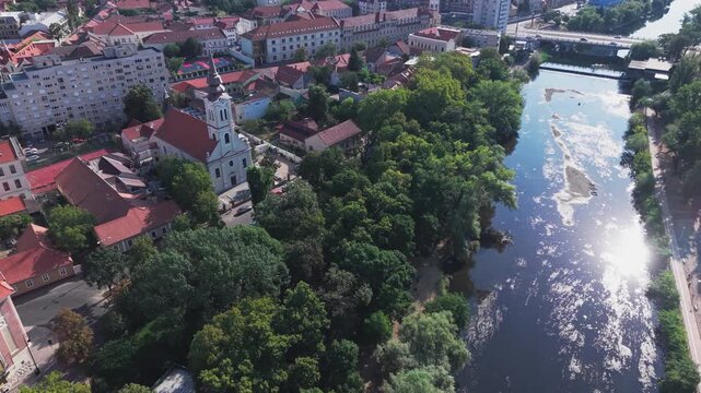 Oradea city in Romania, drone footage 4K ProRes rec.709 dlog