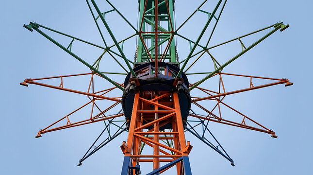 ferris wheel on blue sky