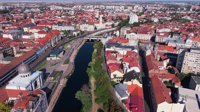 Oradea city in Romania, drone footage 4K ProRes rec.709 dlog