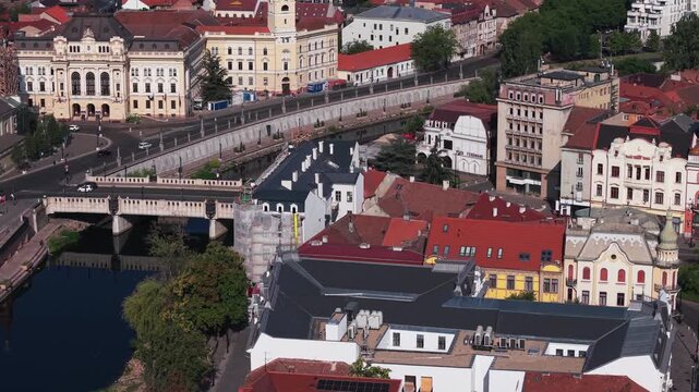 Oradea city in Romania, drone footage 4K ProRes rec.709 dlog